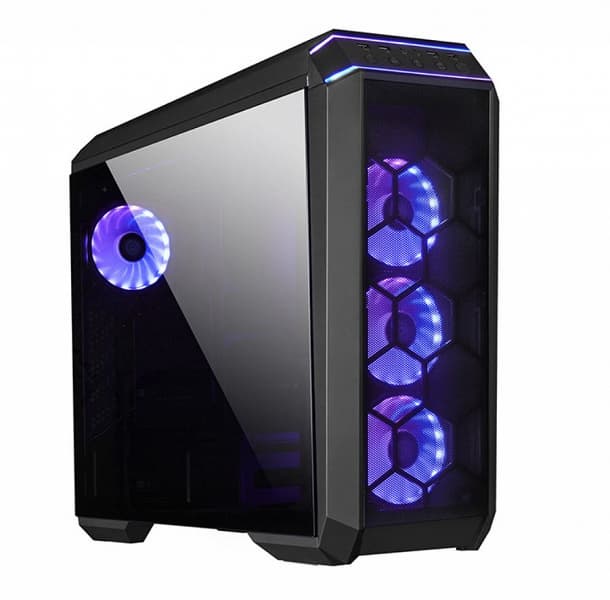 Боковая стенка корпуса Chieftec Stallion 3 изготовлена из закалённого стекла, а передняя и верхняя — из сетки