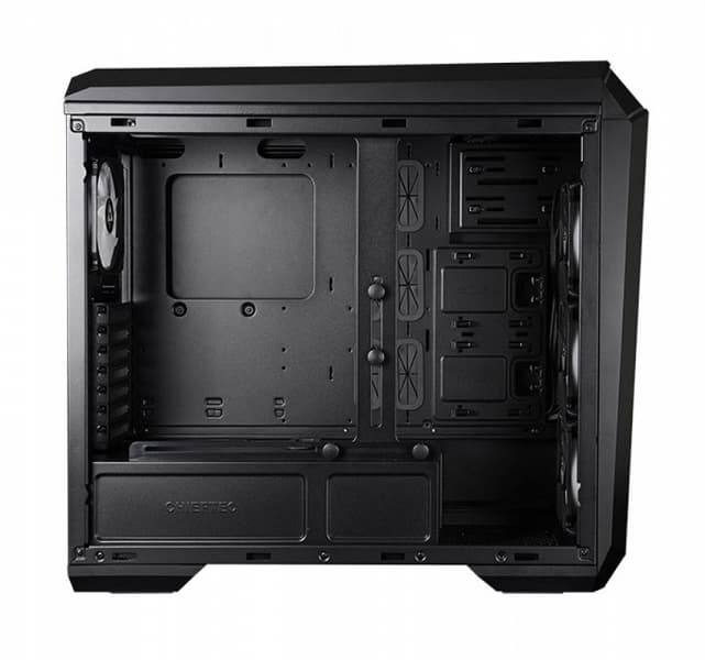 Боковая стенка корпуса Chieftec Stallion 3 изготовлена из закалённого стекла, а передняя и верхняя — из сетки