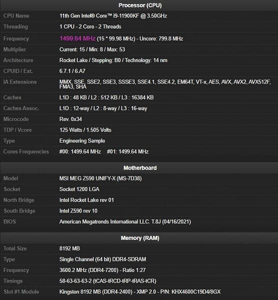 7,2 ГГц – это новый рекорд разгона памяти DDR4. И тут снова отметился процессор Intel