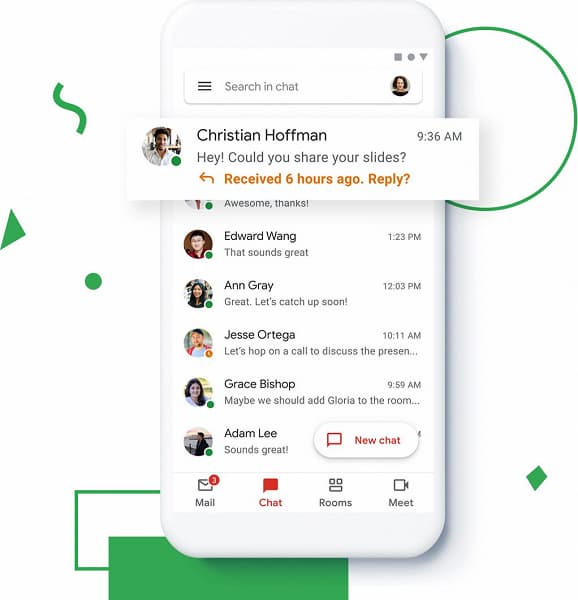 Google активировала в Gmail функцию, доступную ранее только для платных пользователей. К почте добавился чат