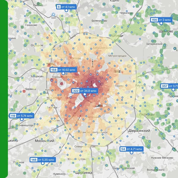 В 2ГИС появились «тепловые» карты с ценами на квартиры В 2ГИС появились «тепловые» карты с ценами на квартиры