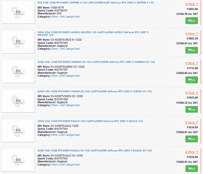 Для покупки GeForce RTX 3080 Ti готовьте от 2200 до 3400 долларов