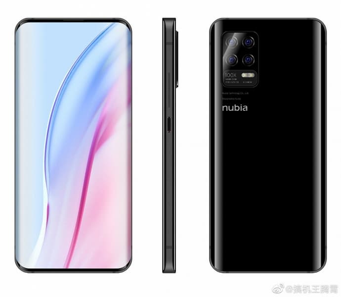 Snapdragon 888, подэкранная фронтальная камера, 100-кратный зум и зарядка мощностью 120 Вт. Опубликованы изображения Nubia Z30