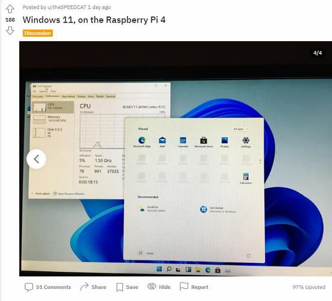 Энтузиаст запустил Windows 11 на шестилетнем смартфоне Lumia 950 XL, а другой установил новейшую ОС Microsoft на Raspberry Pi 4