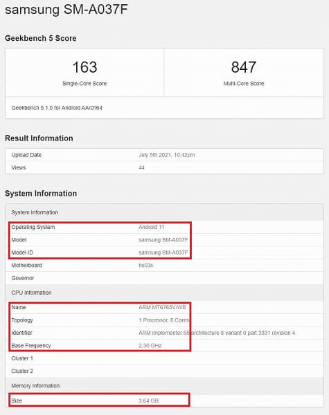 Новый сверхбюджетный смартфон Samsung сменит платформу Qualcomm на MediaTek. Galaxy A03s получит до 4 ГБ ОЗУ