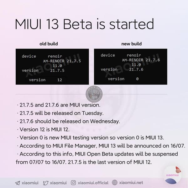 MIUI 13 стартует: бета-тест продлится с 7 по 16 июля