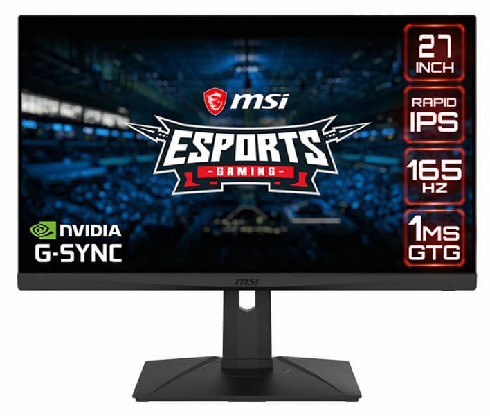 Игровой монитор MSI Optix G273QPF поддерживает частоту обновления 165 Гц