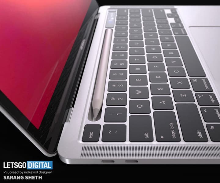 Со слотом для стилуса вместо сенсорной полоски Touch Bar. Возможный MacBook Pro показали на рендерах