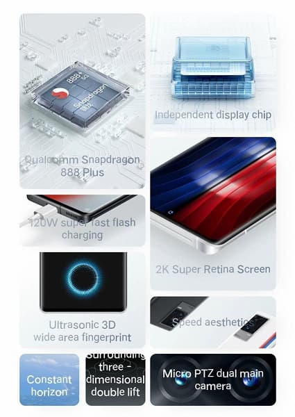 Лучший в индустрии экран AMOLED Samsung E5, Snapdragon 888 Plus, 50 Мп, 4500 мА·ч, 120 Вт и 16 ГБ оперативной памяти. Представлен iQOO 8 Pro, который не хуже Honor Magic3 Pro и Mi Mix 4