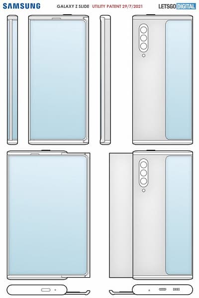 Samsung работает практически над таким же очень необычным смартфоном, как и Huawei. Патент демонстрирует потенциальный Galaxy Z Roll