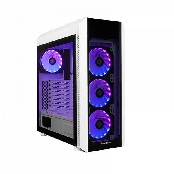 Две стенки корпуса Chieftec Scorpion 3 White Edition изготовлены из закаленного стекла