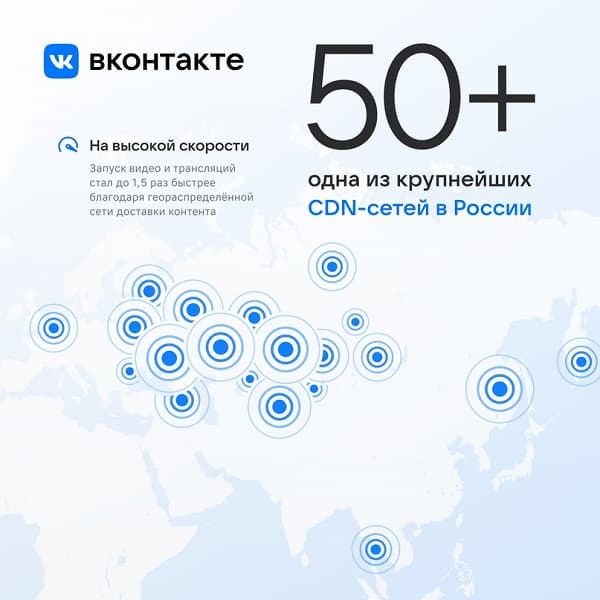 Во «ВКонтакте» ускорили запуск и загрузку видео и трансляций в 1,5 раза, повысили качество видео на 20%