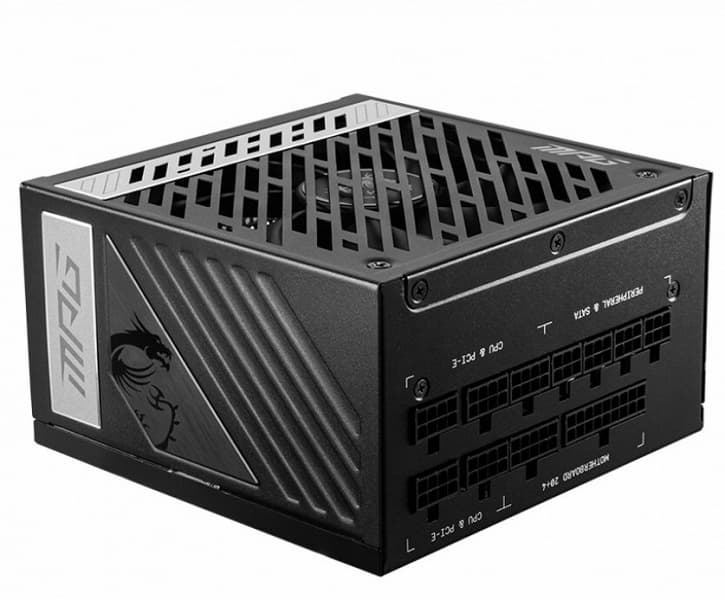 Блок питания MSI MPG A1000G оснащен модульной кабельной системой Блок питания MSI MPG A1000G оснащен модульной кабельной системой