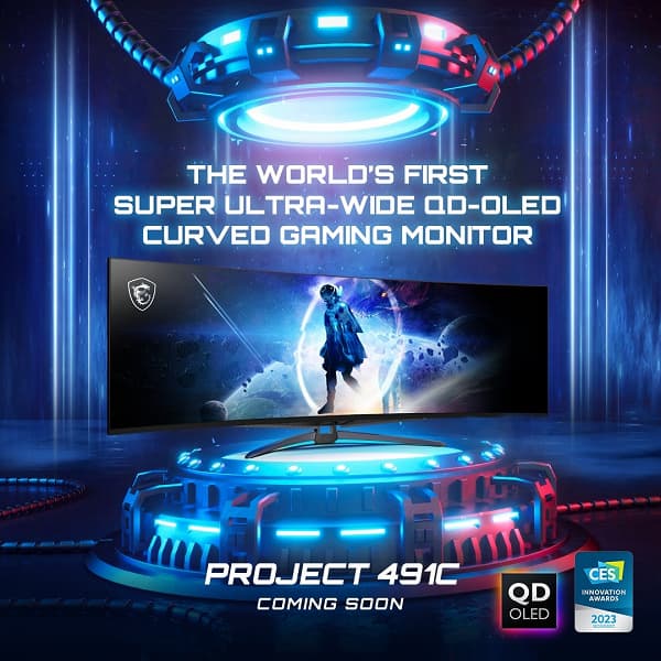 Уникальный монитор с панелью QD-OLED и частотой 240 Гц. MSI показала Project 491C