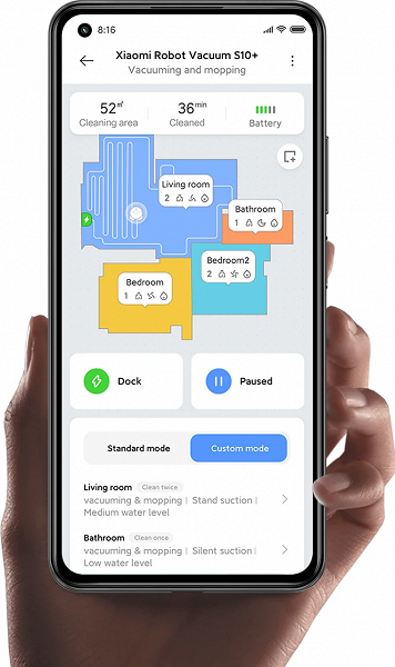 Влажная уборка «в две руки»: Xiaomi начала продажи робот-пылесос Xiaomi Robot Vacuum S10+ в России