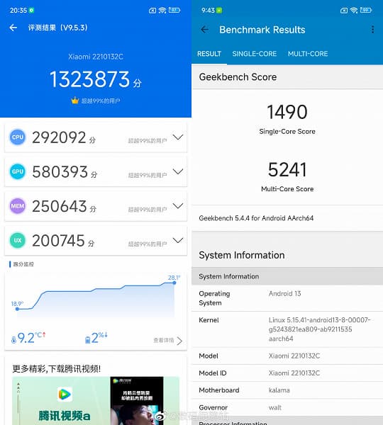 Xiaomi 13 Pro обошел iPhone 14 Pro в тесте AnTuTu и почти дотянулся до флагмана Apple в многопоточном тесте Geekbench Xiaomi 13 Pro обошел iPhone 14 Pro в тесте AnTuTu и почти дотянулся до флагмана Apple в многопоточном тесте Geekbench