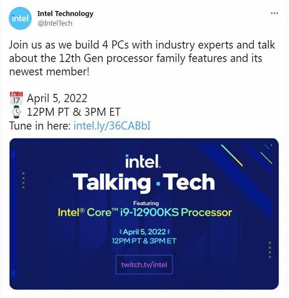 Названа дата выхода процессора Intel Core i9-12900KS