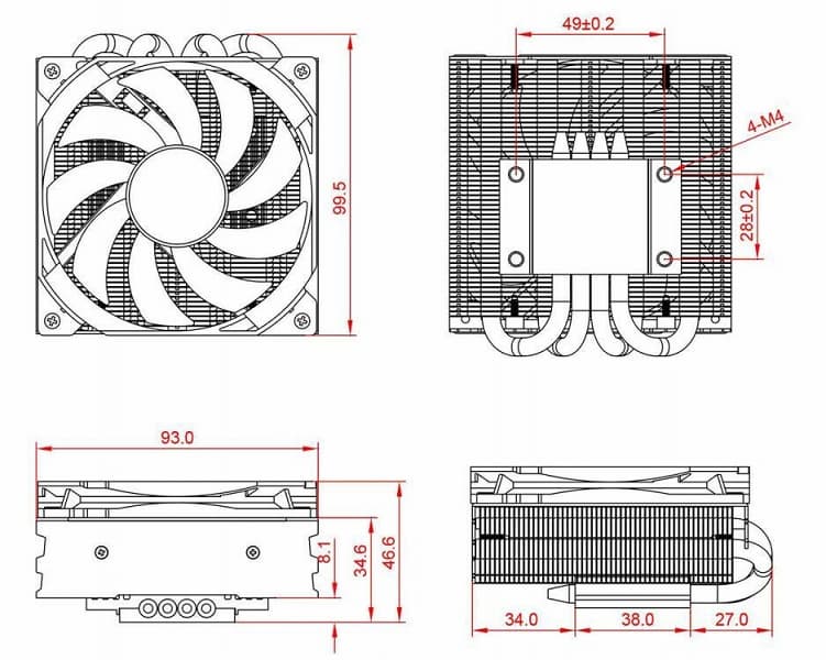 Низкопрофильный кулер ID-Cooling IS-47S подходит для процессоров с TDP до 95 Вт 