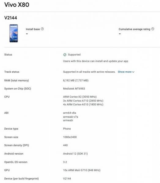 Новейшая камера Sony, Dimensity 9000 и изогнутый экран. Vivo X80 засветился в Сети до анонса