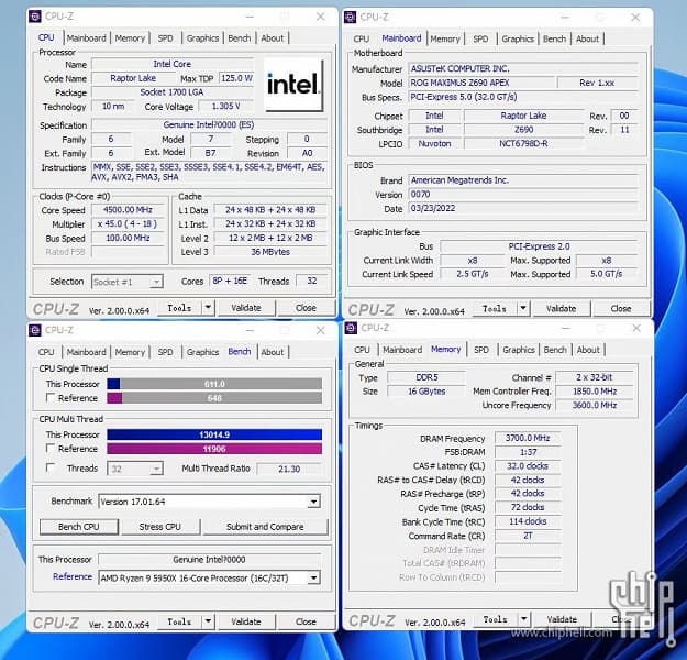 Core i9-13900K предложит очень высокие частоты работы. Даже инженерный образец работает на частоте 5,5 ГГц