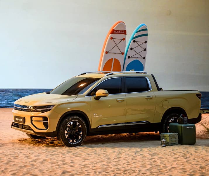 Разгон до 100 км/ч за 6 секунд и запас хода 600 км. Geely рассекретила электрический пикап Radar RD6