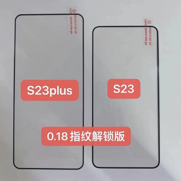В Китае уже вовсю выпускают защитные стекла для Galaxy S23, Galaxy S23 Plus и Galaxy S23. Живые фото демонстрируют минимальные рамки экрана