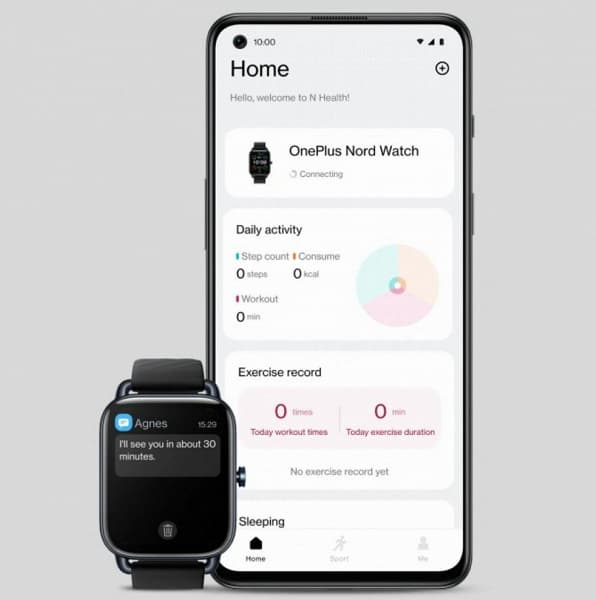 Экран AMOLED 1,78 дюйма, датчики ЧСС и SpO2, 105 режимов тренировок, защита IP68 и до 30 дней автономности за 60 долларов. Представлены умные часы OnePlus Nord Watch