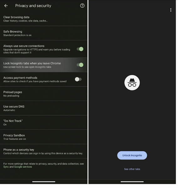 Заблокируй — и спи спокойно: Google защитила режим «Инкогнито» Chrome на смартфонах от чужих взглядов