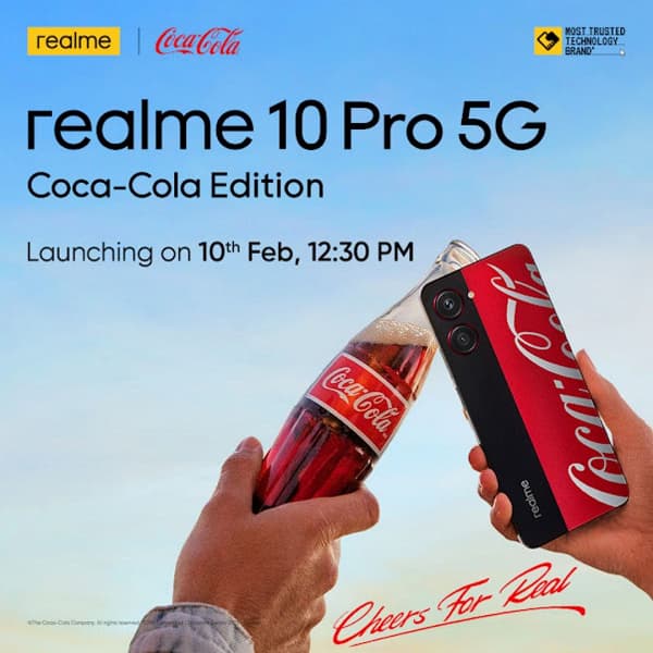 «Кокафон» выходит уже на следующей неделе. Новые изображения Realme 10 Pro 5G Coca-Cola Edition за несколько дней до премьеры