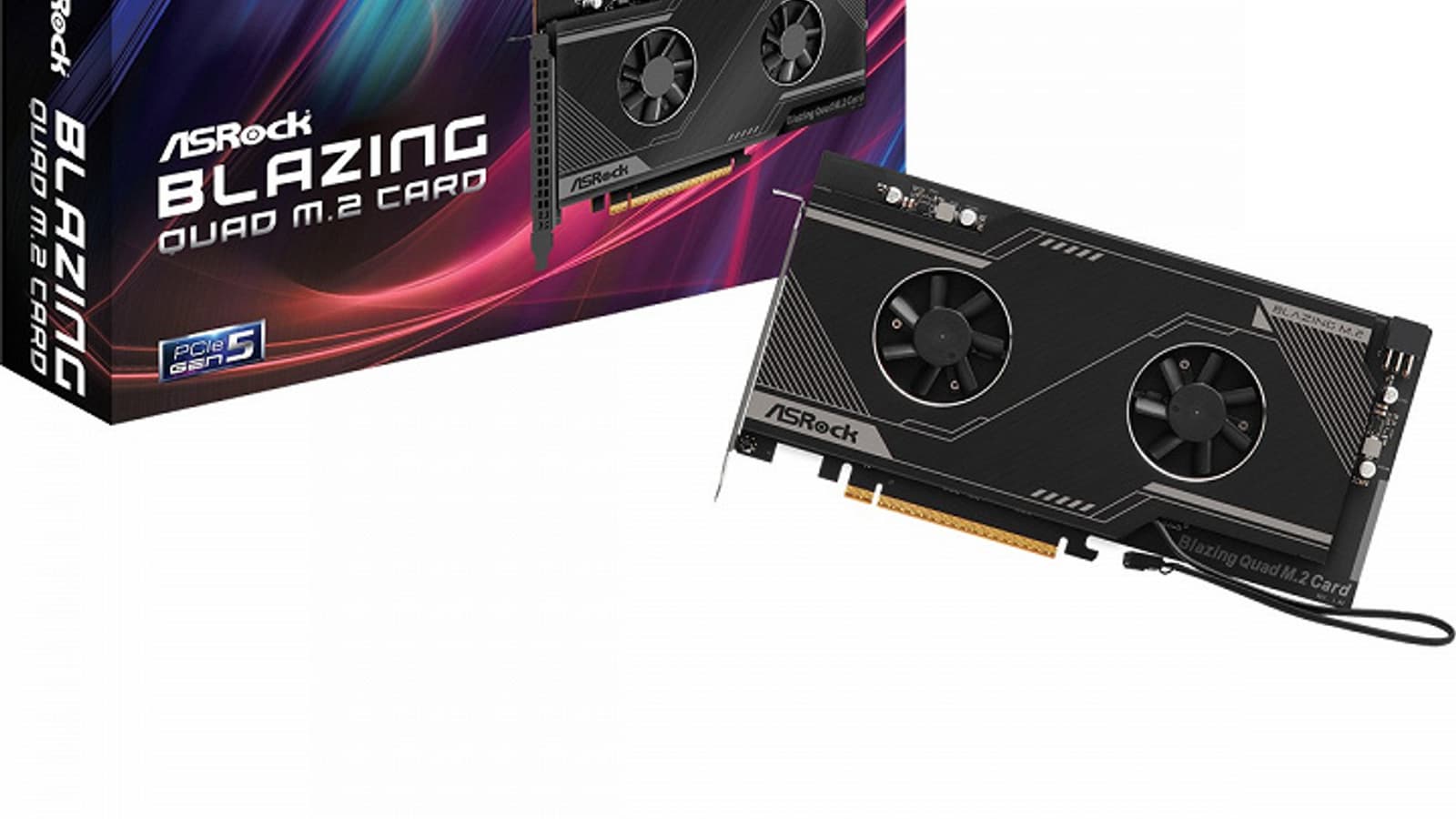 Подключить четыре SSD с PCIe 5.0 к одному слоту PCIe. ASRock представила плату расширения Blazing Quad M.2 Card