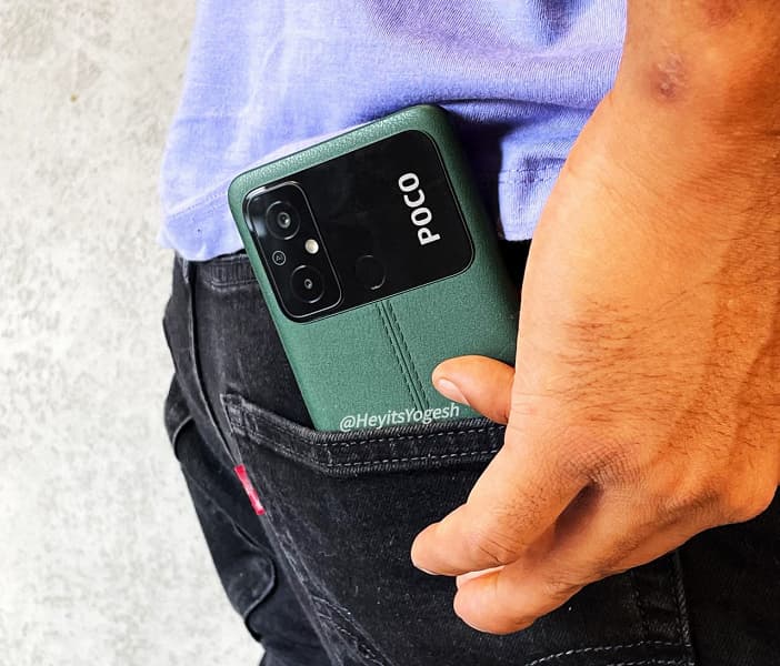 Бюджетник Xiaomi с необычным цветом и «кожаной» крышкой. Появилось фото Poco C55