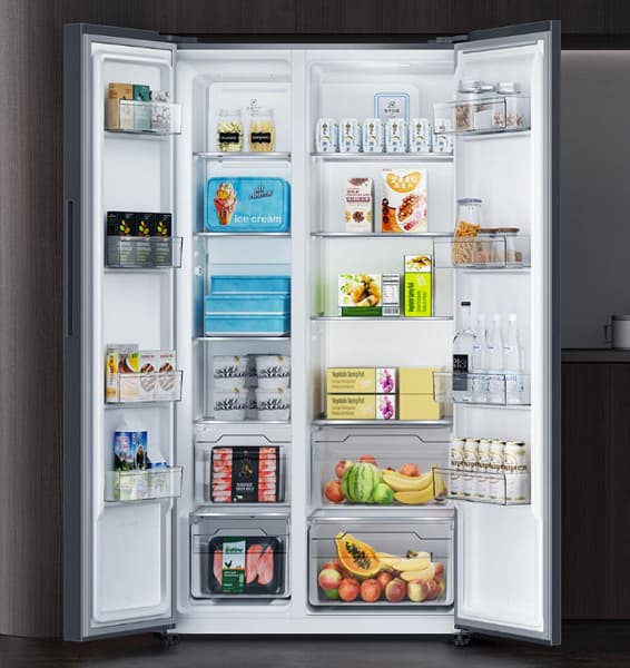 Xiaomi представила в Китае холодильник Mijia Side-by-side 540L Ice Crystal Refrigerator, двери которого оформлены стеклом
