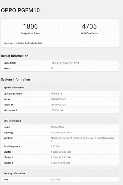 Oppo Find X6 не сможет конкурировать с Galaxy S23 и другими флагманами на Snapdragon 8 Gen 2 по производительности. Телефон протестировали в Geekbench