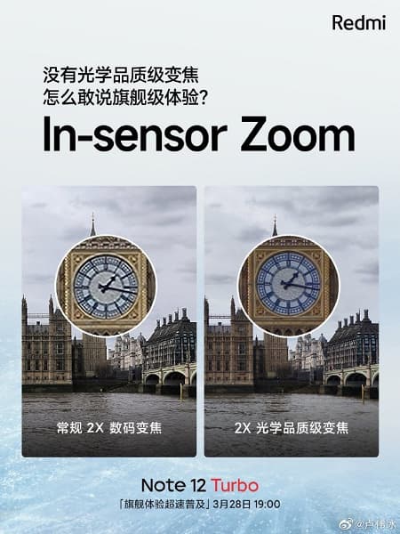 Последние детали перед анонсом: камера Redmi Note 12 Turbo предложит зум без потери качества и отличную стабилизацию