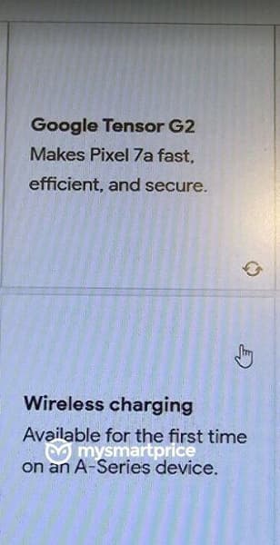 Экран 6,1 дюйма, 72 часа автономной работы, топовая SoC Tensor G2 и беспроводная зарядка. В Сеть слили промо-материалы о бюджетном смартфоне Google Pixel 7a