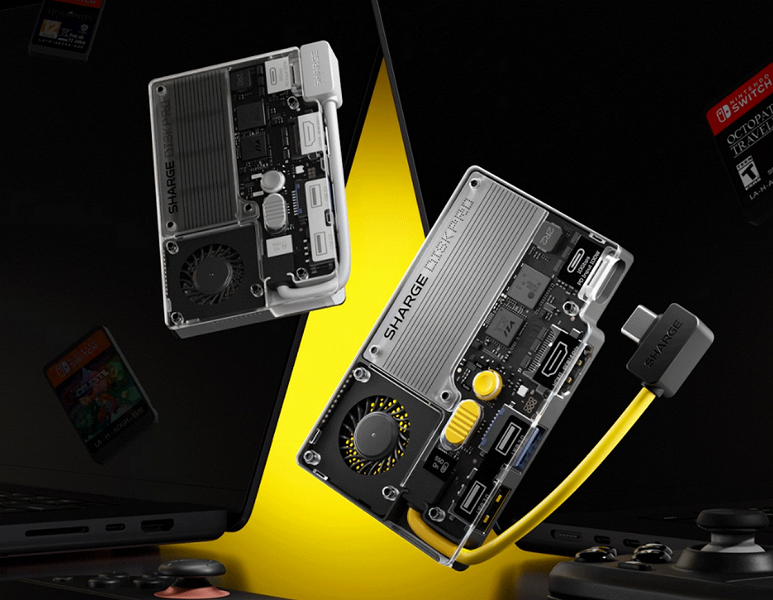 Sharge представила первый внешний SSD с функциями док-станции: 8K, 100 Вт и скорость 1000 МБ/с