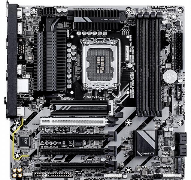 Micro-ATX с четырьмя слотами PCIe: представлена материнская плата Gigabyte B860M DS3H WIFI6E Rev 2.0 Micro-ATX с четырьмя слотами PCIe: представлена материнская плата Gigabyte B860M DS3H WIFI6E Rev 2.0