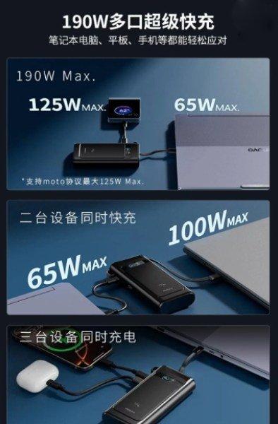 Технические параметры и порты Lenovo ThinkPlus 20000mAh