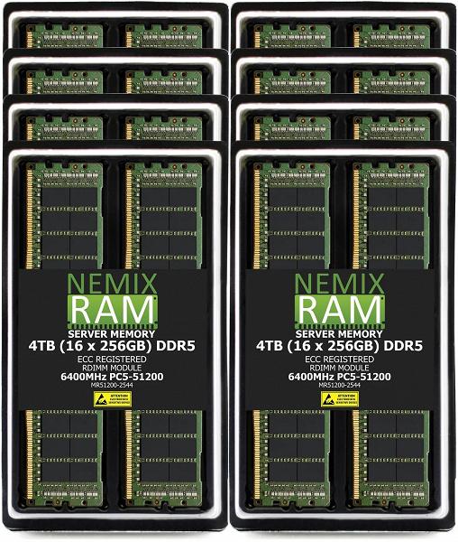 Nemix выпустила комплект RDIMM DDR5 объемом 4 ТБ по цене свыше 70 000 долларов Nemix выпустила комплект RDIMM DDR5 объемом 4 ТБ по цене свыше 70 000 долларов