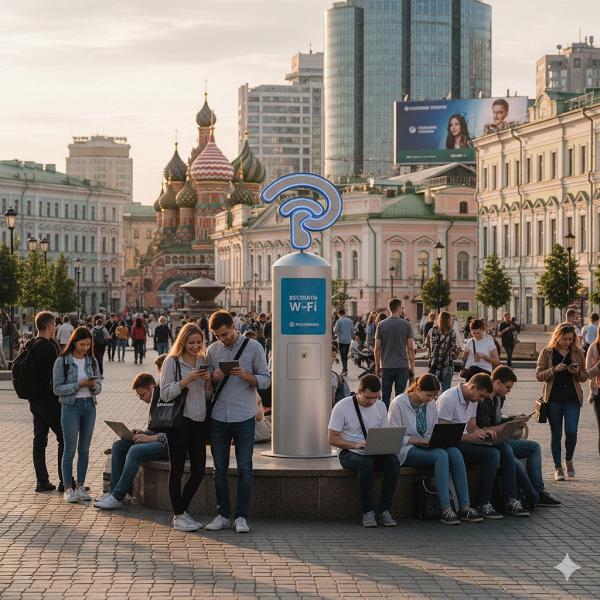 Потребление трафика в российских сетях Wi-Fi увеличилось более чем в десять раз Потребление трафика в российских сетях Wi-Fi увеличилось более чем в десять раз