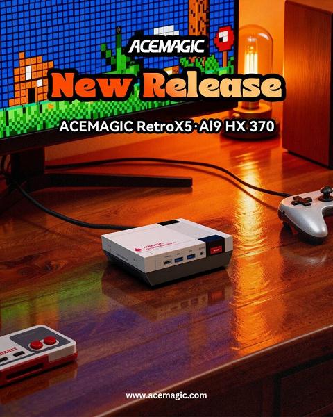 ACEMAGIC анонсировала мини-ПК Retro X5 в винтажном стиле на базе современного процессора Ryzen AI 9 HX 370