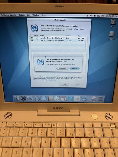 Феноменальная поддержка: 23-летний Apple iBook G4 до сих пор получает обновления с официальных серверов компании