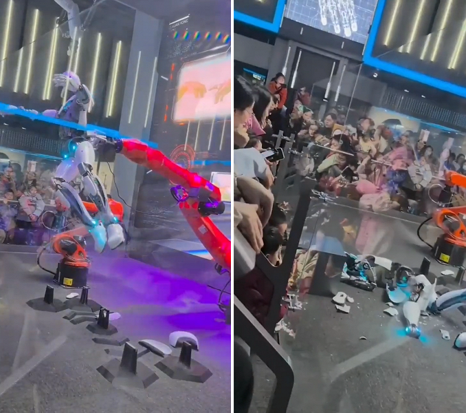 Фиаско на сцене: робот развалился на части прямо во время выступления Фиаско на сцене: робот развалился на части прямо во время выступления