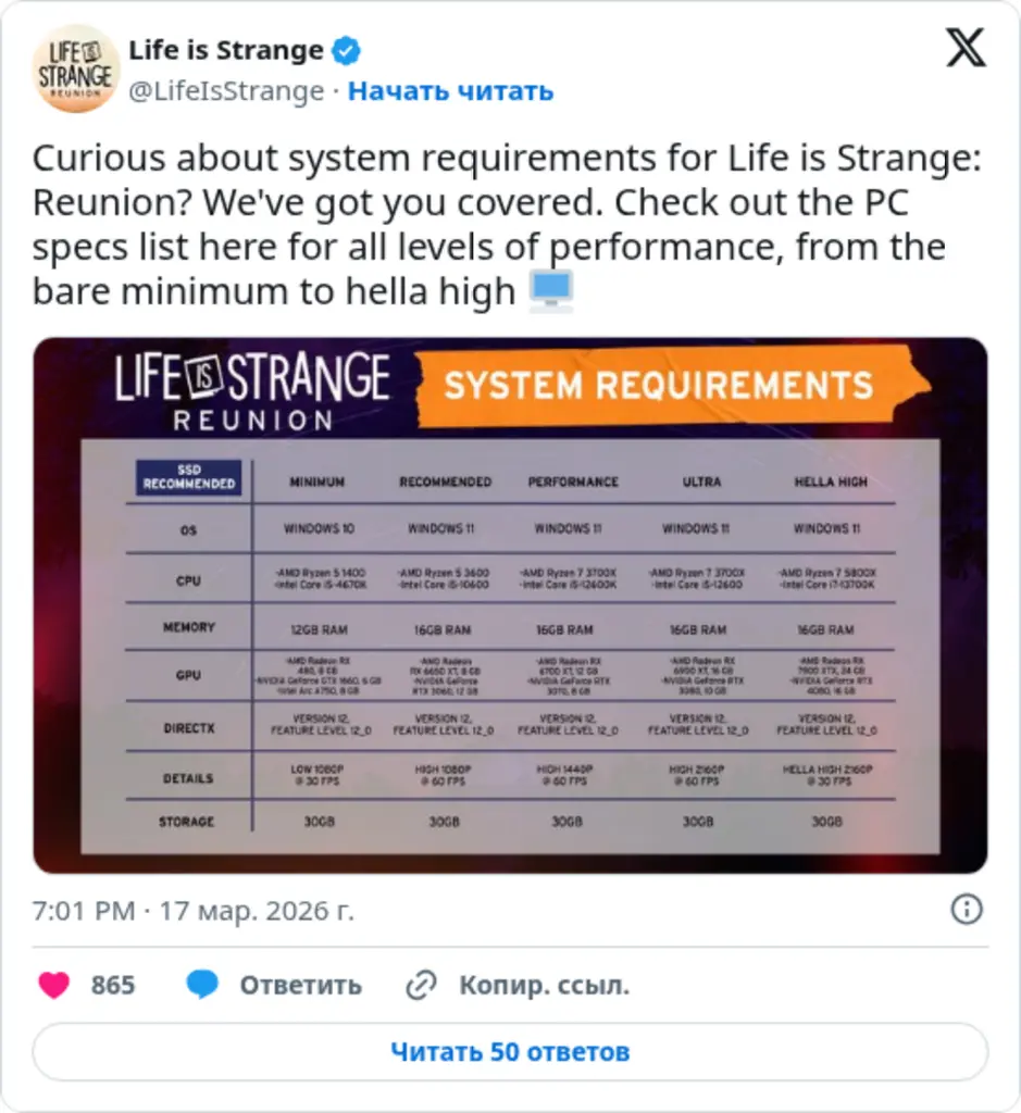 Life is Strange on Twitter / X